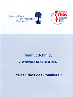 Helmut Schmidt<br>Das Ethos des Politikers