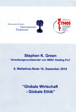 Stephen K. Green<br>Globale Wirtschaft - Globale Ethik (DVD)